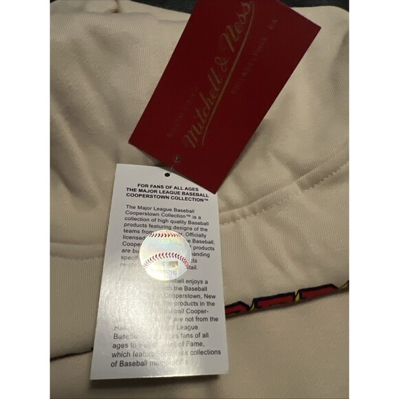 XL Mitchell & Ness Los Angeles Dodgers Cream World Series Hoodie - Picture 2 of 8